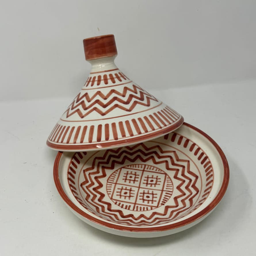 Artisan Stories Aztek Pattern Ceramic Serving Dish Tagine