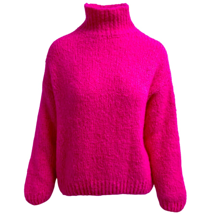 Universe Of Us High Neck Jumper Neon Pink *50% Off*