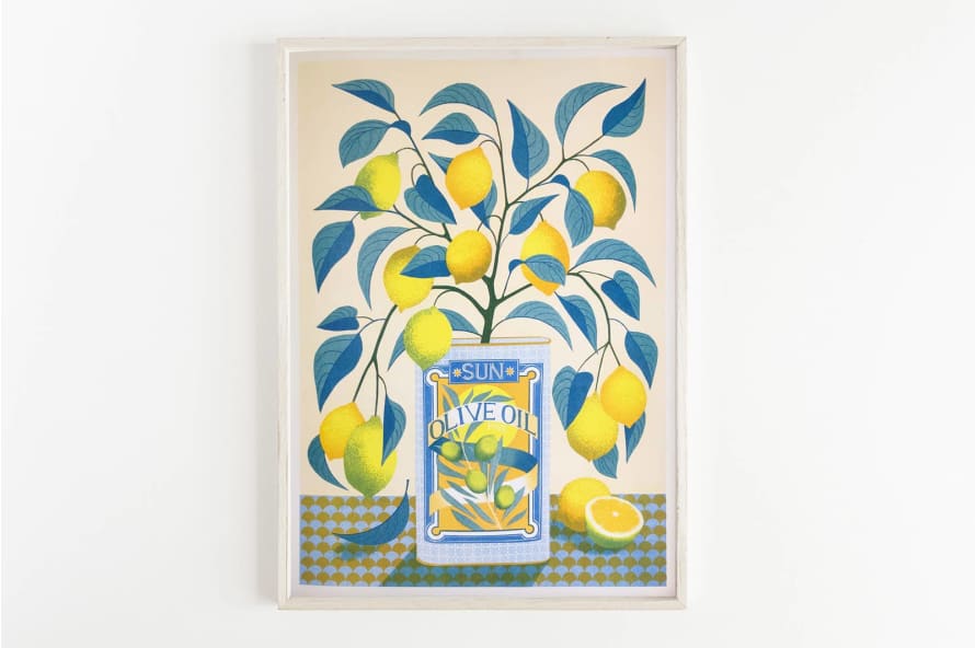 Printer Johnson Lemon Tree A3 Framed Riso Print