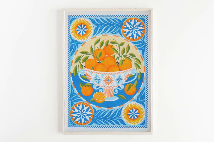 Printer Johnson Orange Bowl A3 Framed Riso Print