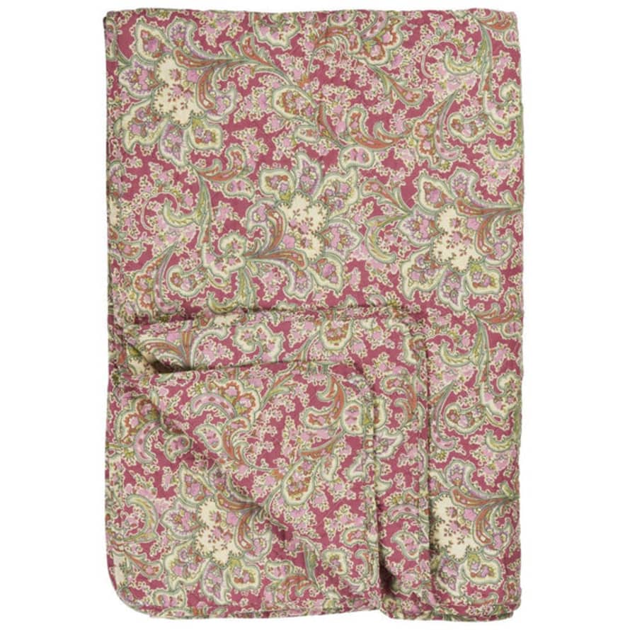 Ib Laursen Pink And Green Paisley Quilt