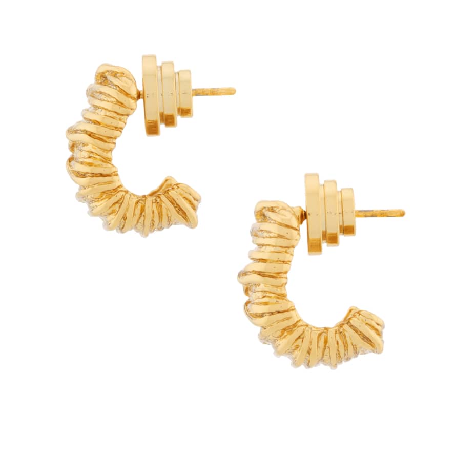 Talis Chains Textured Nugget Earrings - Gold
