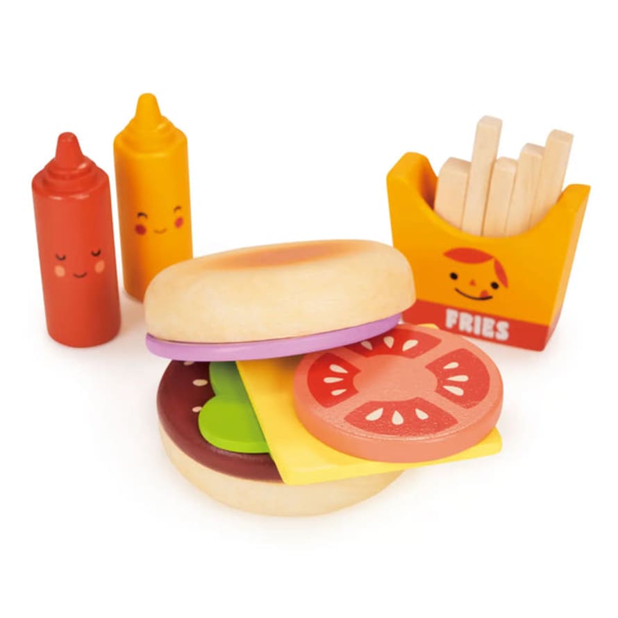 Tender Leaf Toys Wooden Toy Take-out Burger Set For Kids