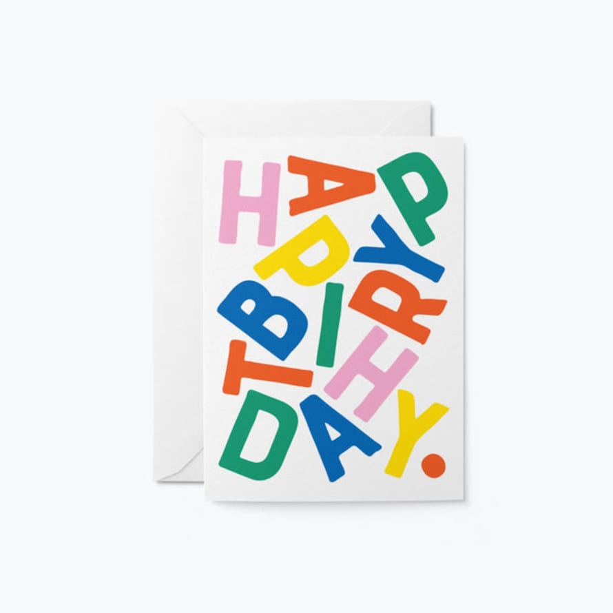graphic  factory Happy Birthday Letters Card