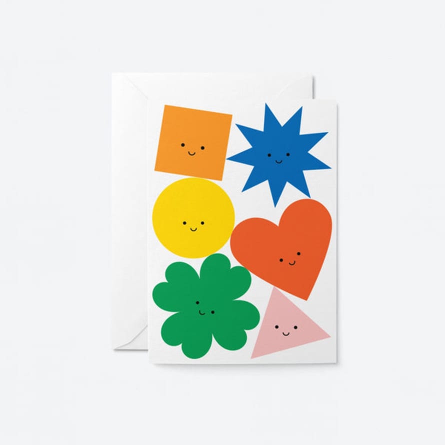 graphic  factory Happy Shapes Greeting Card