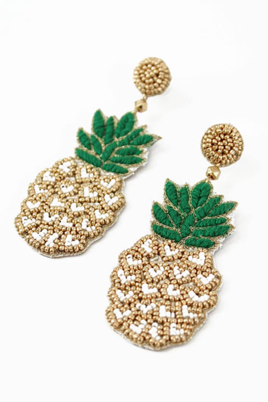 My Doris Heart Pineapple Earrings