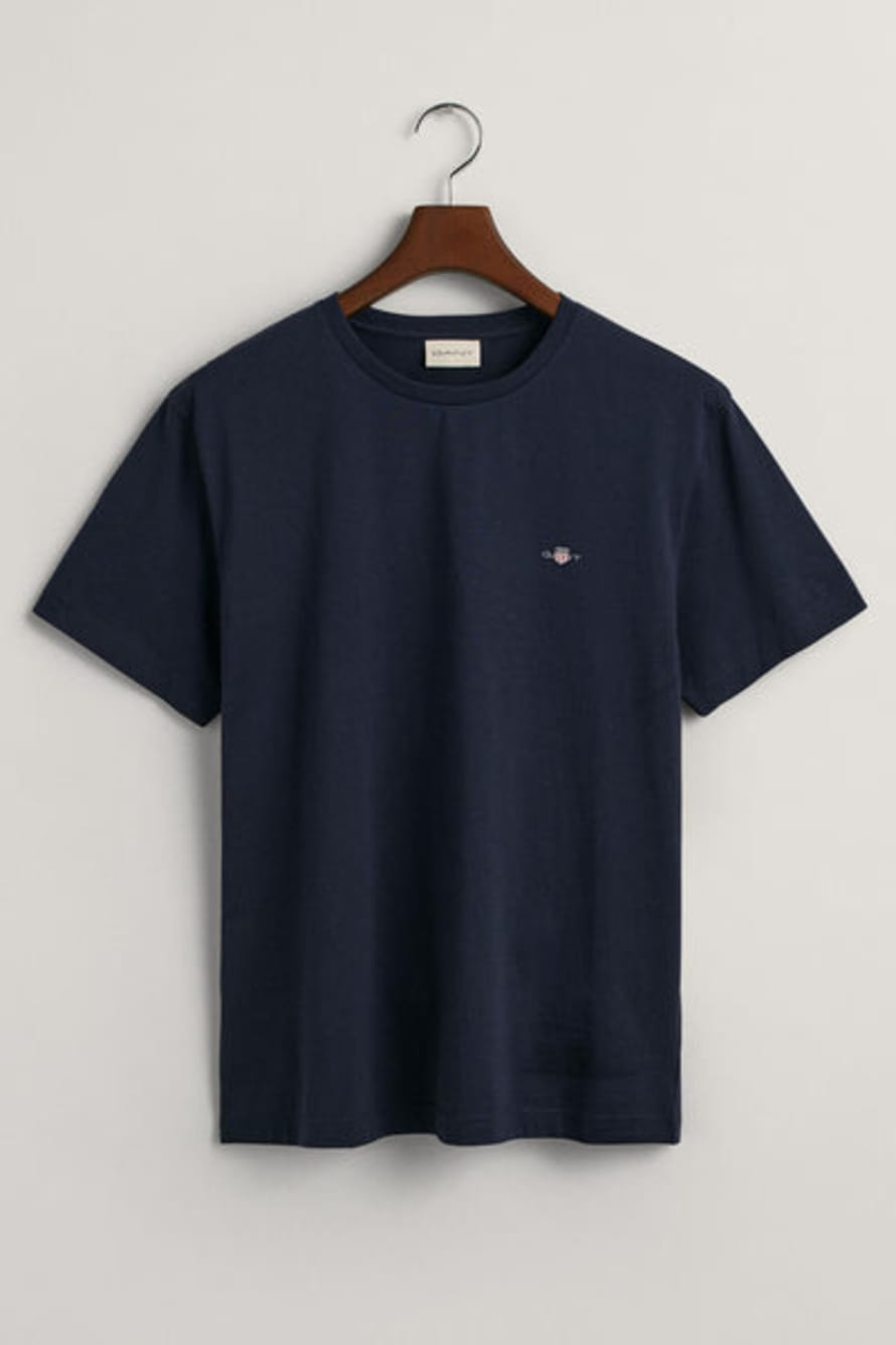Gant - Regular Fit Shield T-shirt In Evening Blue 2003184 433
