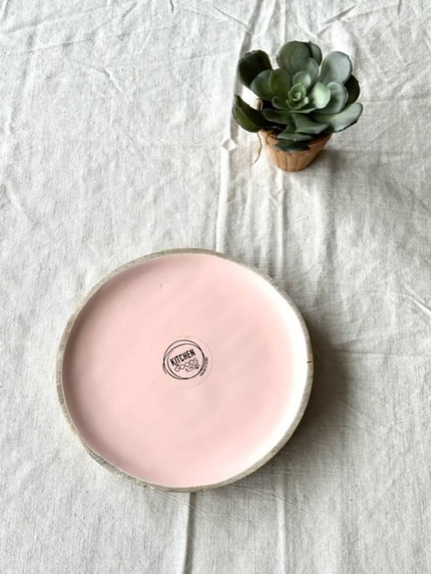Bamboo 22cm Plate With Pink Inlay
