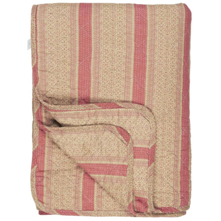 Ib Laursen Ib Quilt Faded Rose W/stripes And Pattern