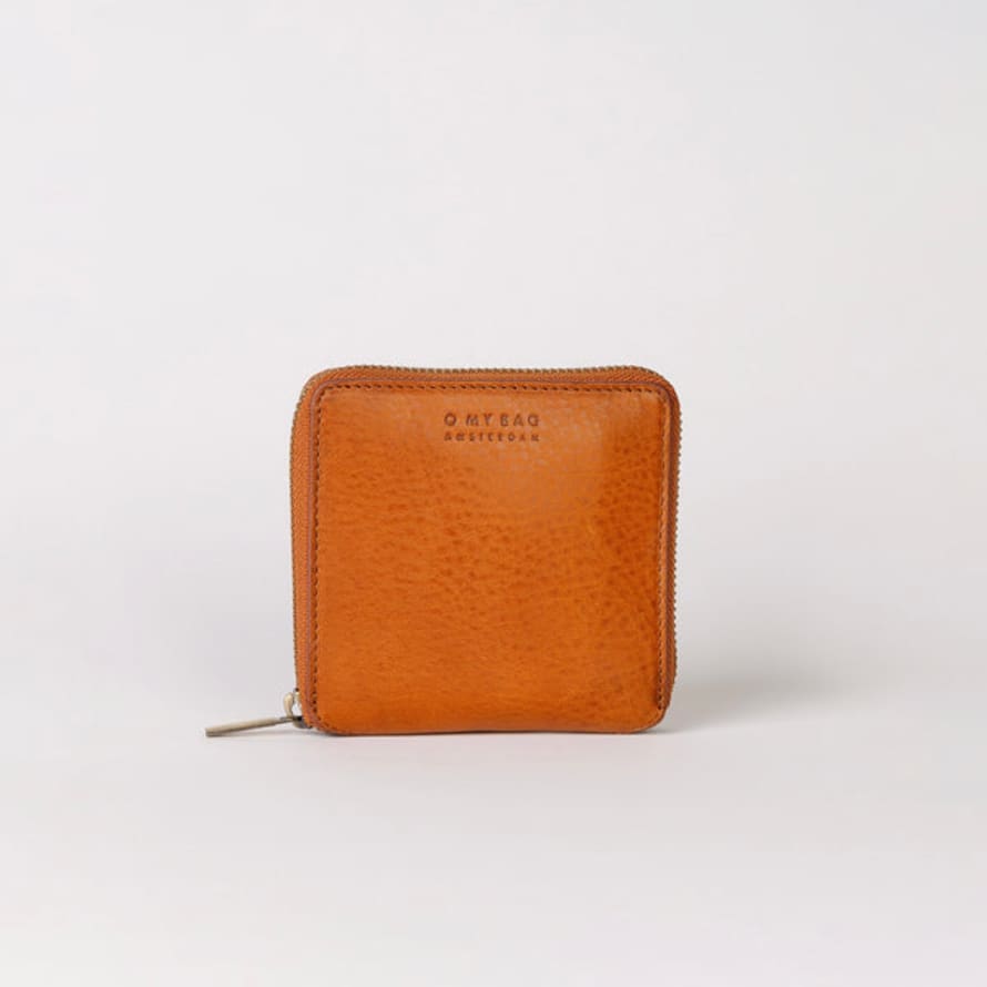 O My Bag  Sonny Cognac Stromboli Leather Square Wallet