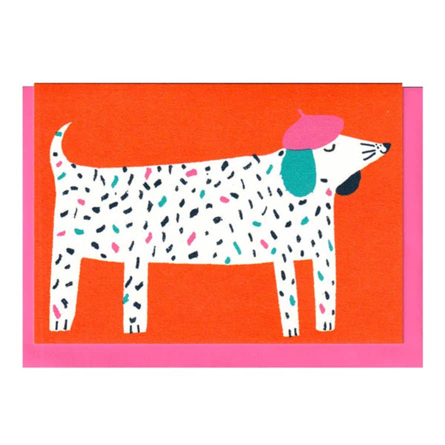 The Printed Peanut Birthday Card Dog In Beret