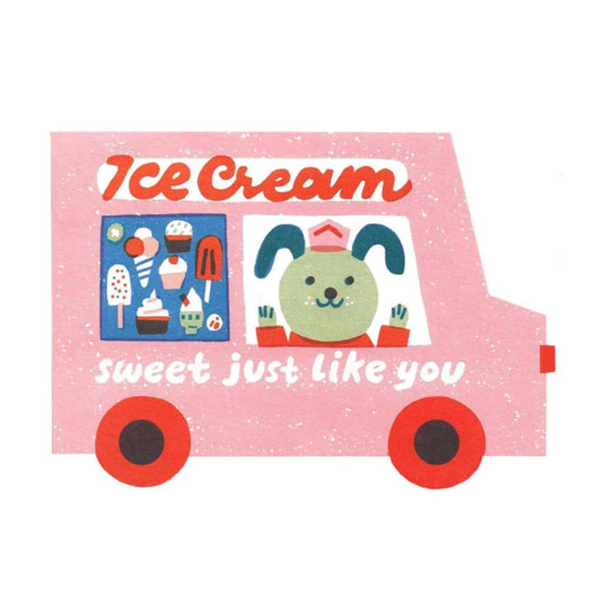 The Printed Peanut Card Die Cut Ice Cream Van