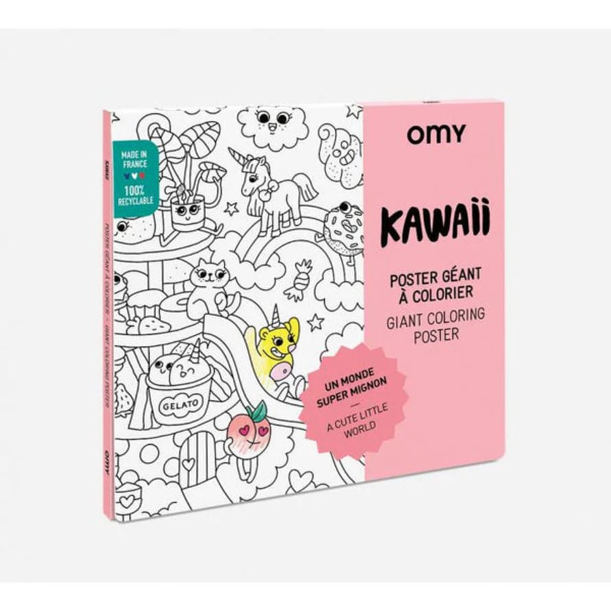 OMY Large Framable Colouring Poster - Kawaii