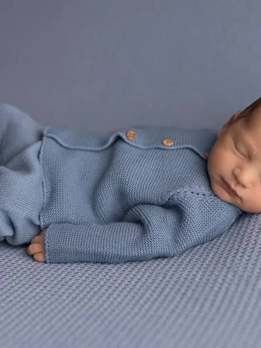 Micu Micu Jeans Blue Newborn Baby 2 Piece Outfit - Organic Cotton