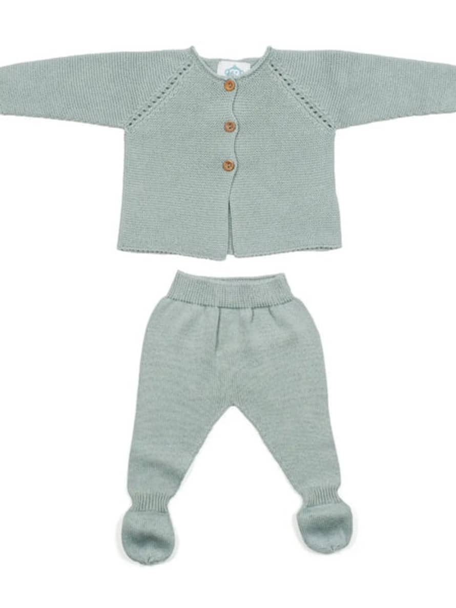 Micu Micu Mint Newborn Baby 2 Piece Outfit - Organic Cotton