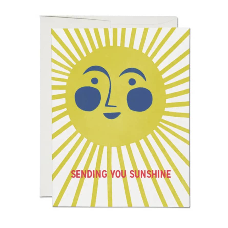 Red Cap Sending You Sunshine Card