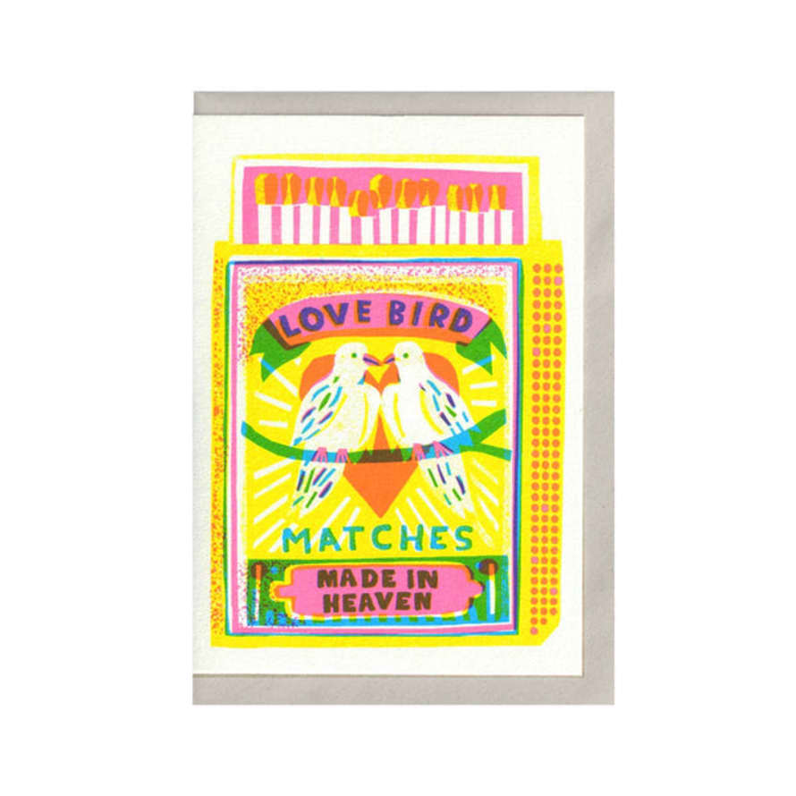 The Printed Peanut Love Bird Matches A6 Card