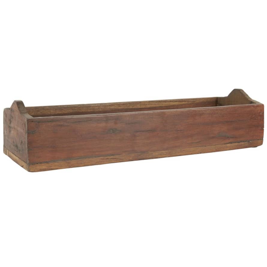 Ib Laursen Wooden box oblong with curved ends 