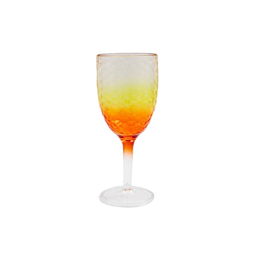 Temerity Jones Summer Zest Ombre Orange Acrylic Wine Cup : Pack of 2