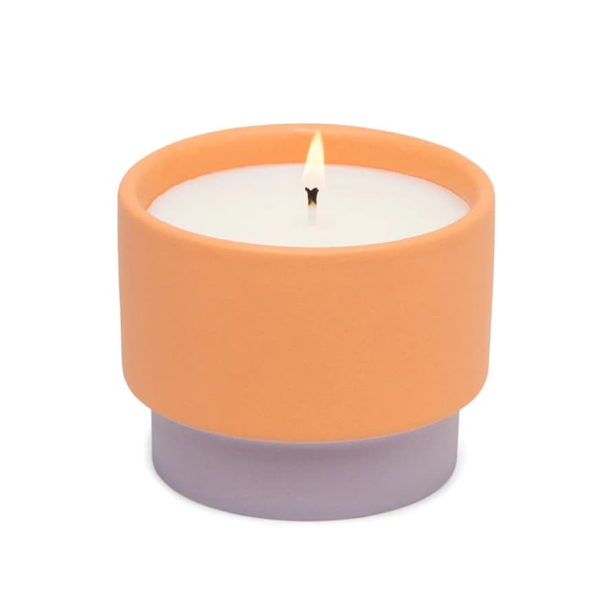 Paddywax Colour Block Ceramic Candle - Orange - Violet & Vanilla (170G)