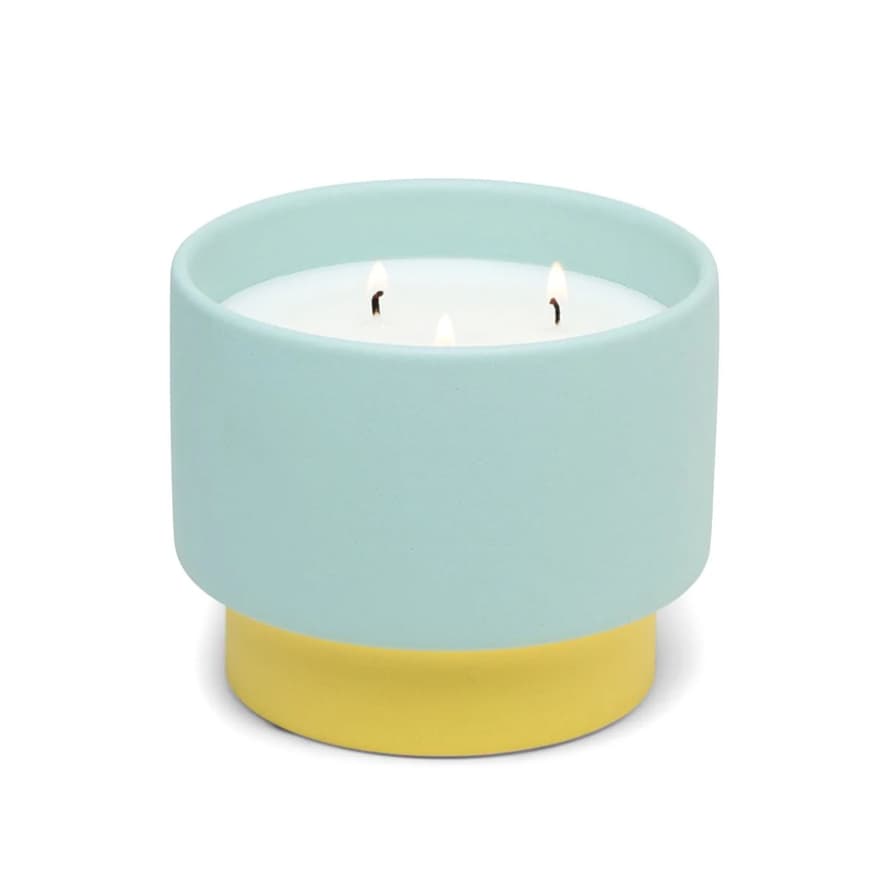 Paddywax Colour Block Ceramic Candle - Mint - Minty Verde (453G)