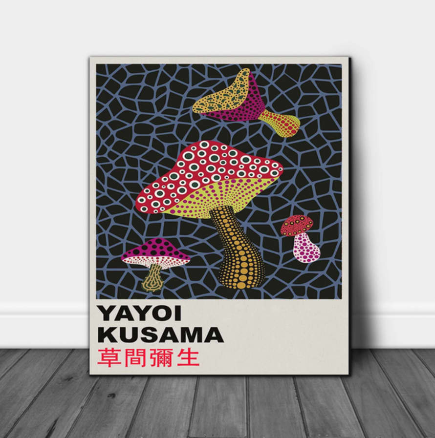 Stanley Street Studio Yayoi Kusama Mushroom Print: A4