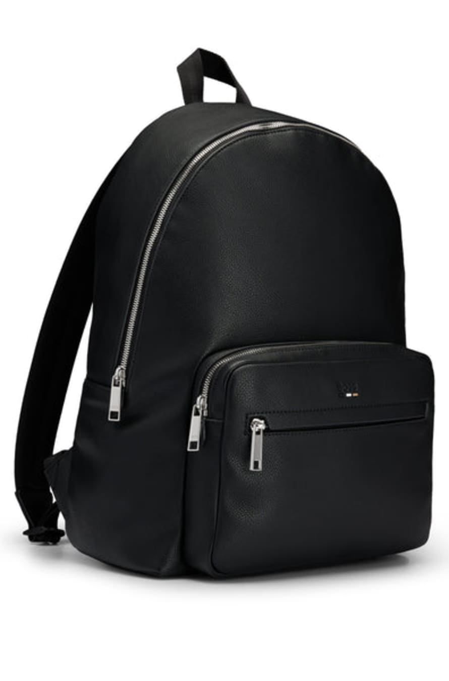 Hugo Boss Boss - Ray_backpack - Black Faux Leather Backpack 50490864 001