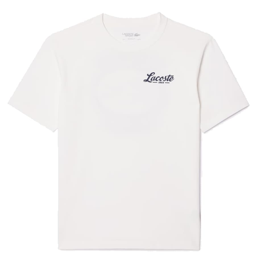 Lacoste Lacoste Printed Ultra Dry Golf Tee White