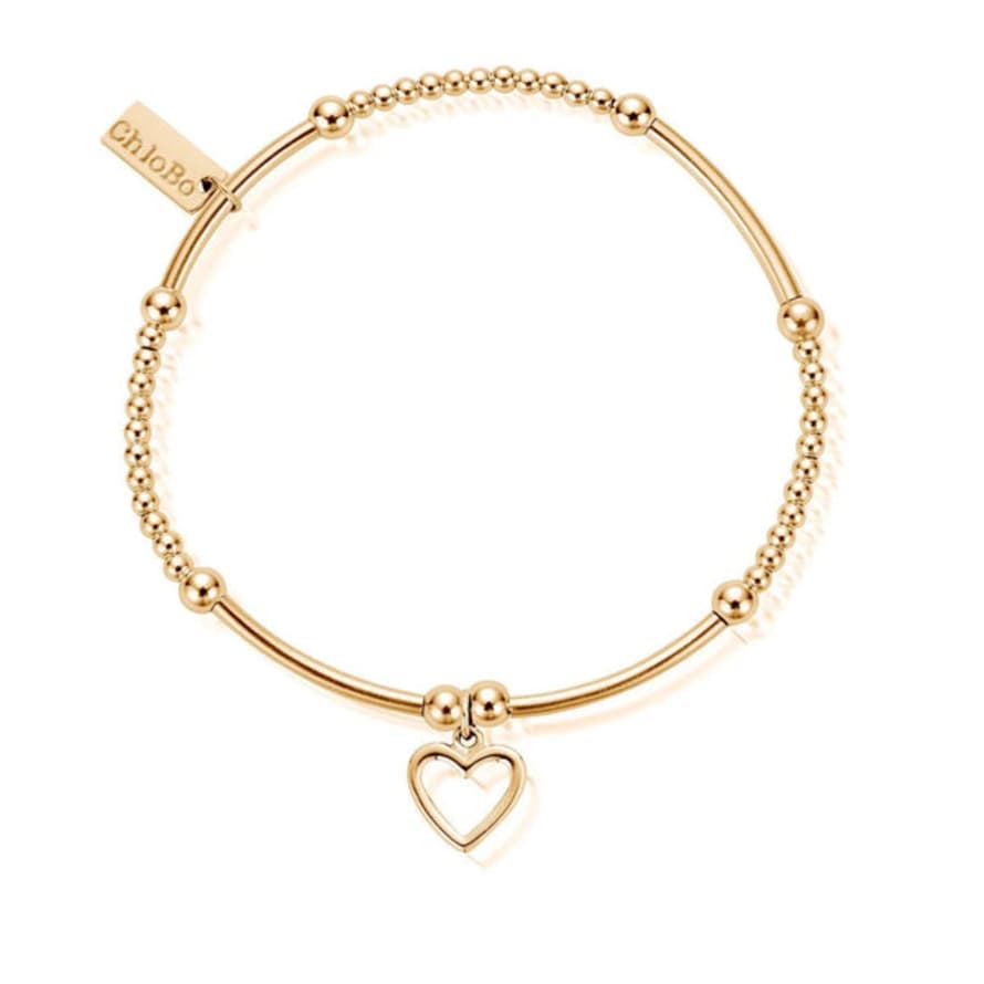 ChloBo Cute Mini Open Heart Bracelet - Gold