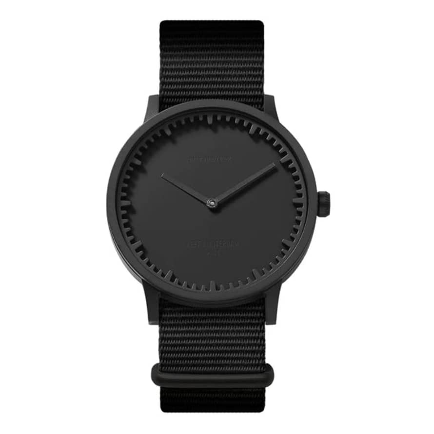 Leff Amsterdam Tube Watch | T40 Black On Black Nato Strap