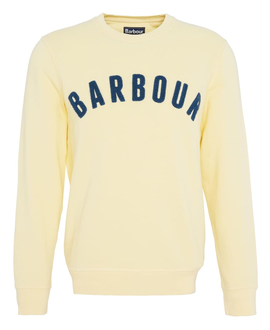 Barbour Barbour Prep Logo Crew Mens Sweatshirt Heritage Lemon