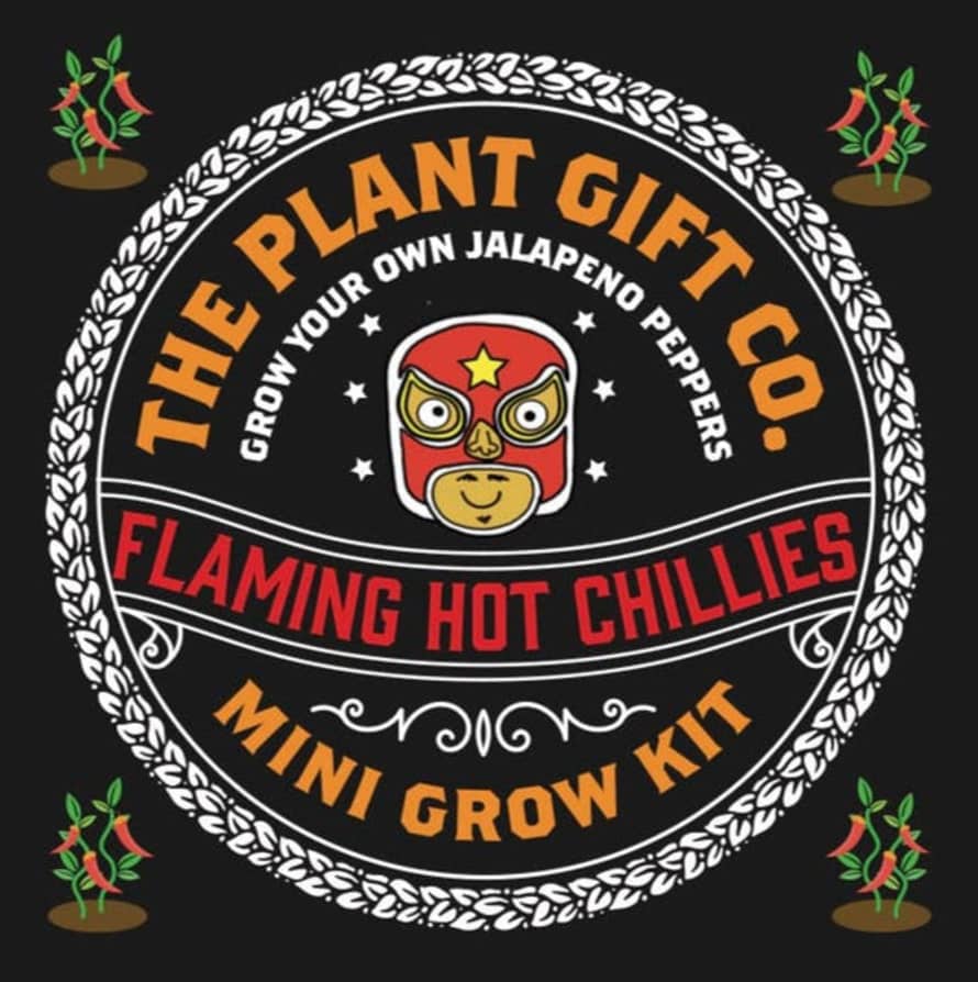 The Plant Gift Co. Flaming Hot Chillies. Eco Mini Chilli Grow Kit