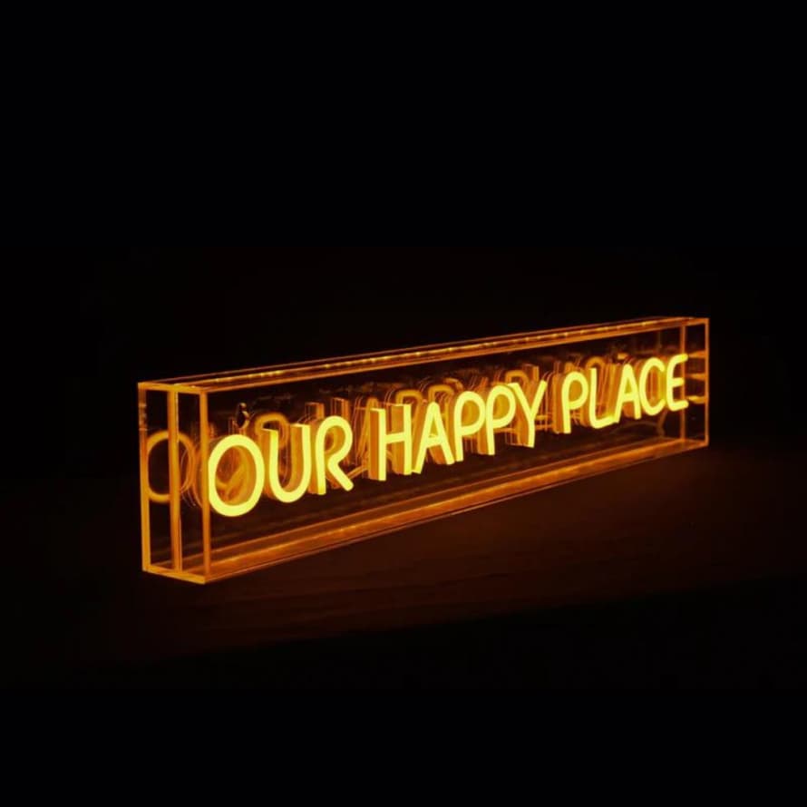 Amber Bright Creations Our Happy Place Neon Acrylic Light Box