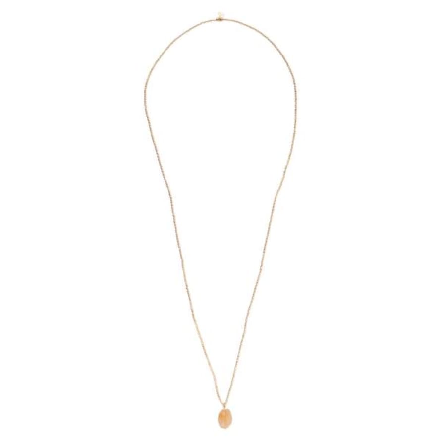 A Beautiful Story Calm Citrine Gold Coloured Necklace