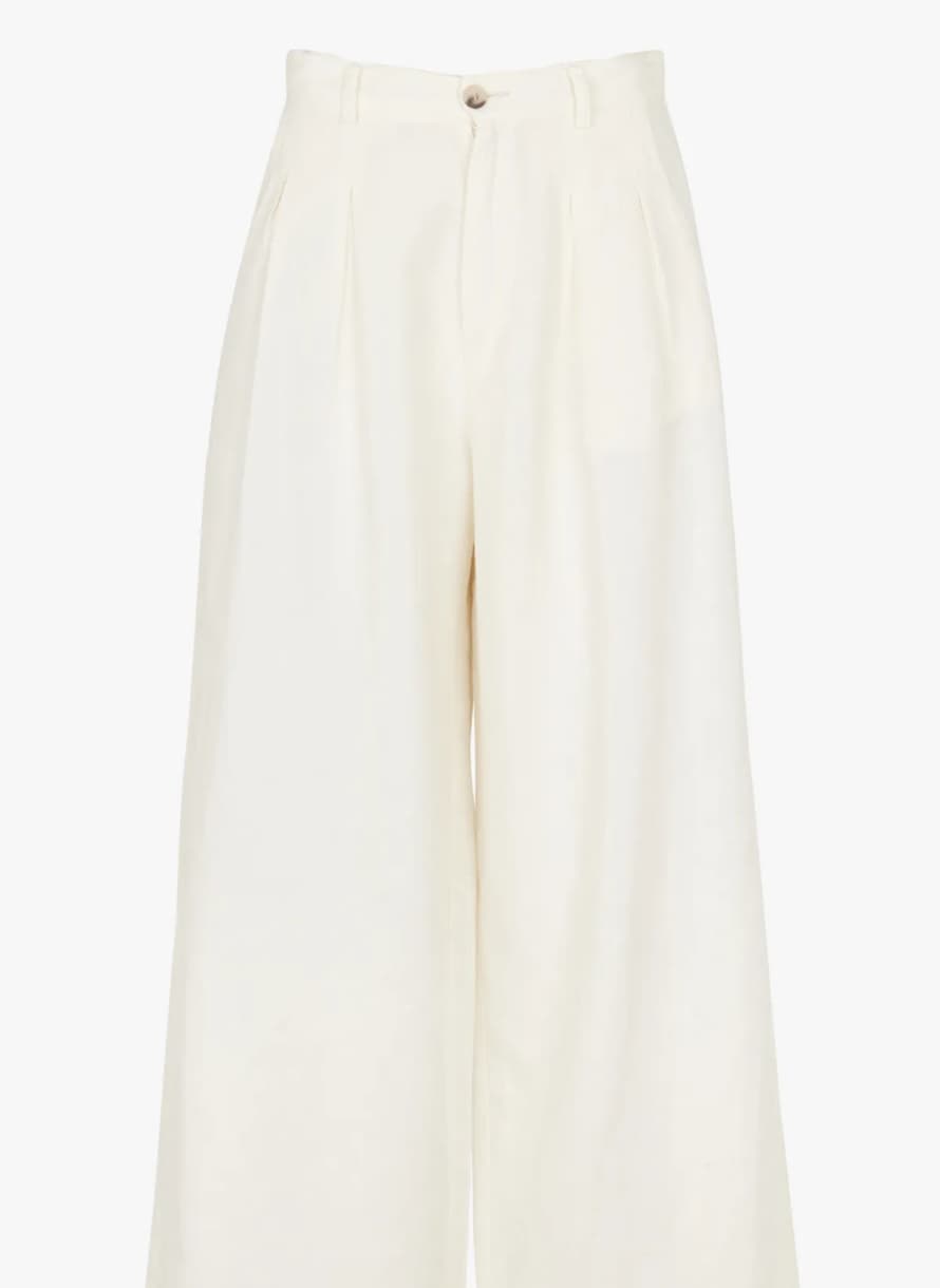 Emile and Ida Zebulon Linen Trousers In Chantilly