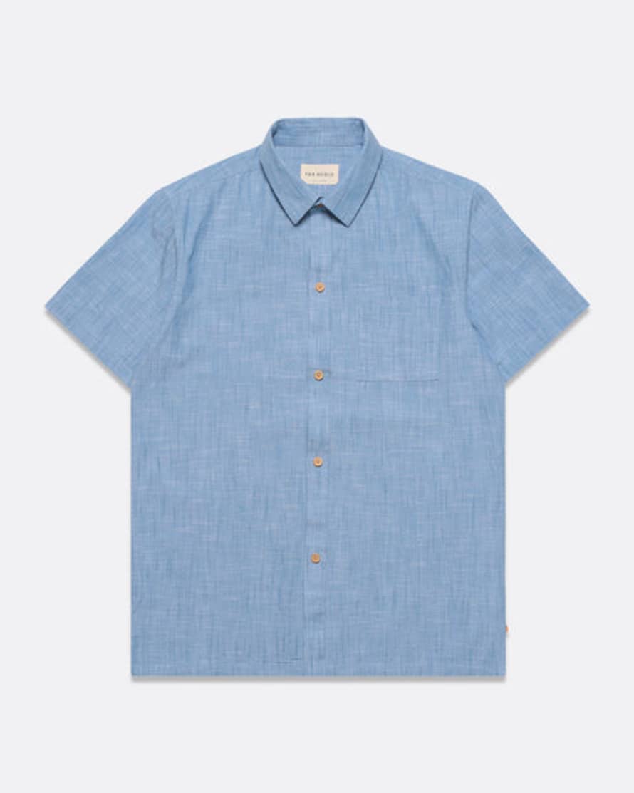 Far Afield Costa Short Sleeve Shirt Allure Blue