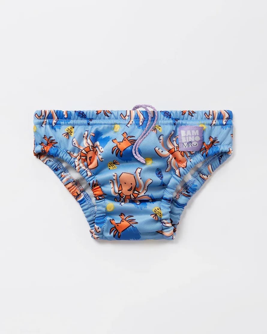 Bambino mio Blue Octopus Party Swim Diaper