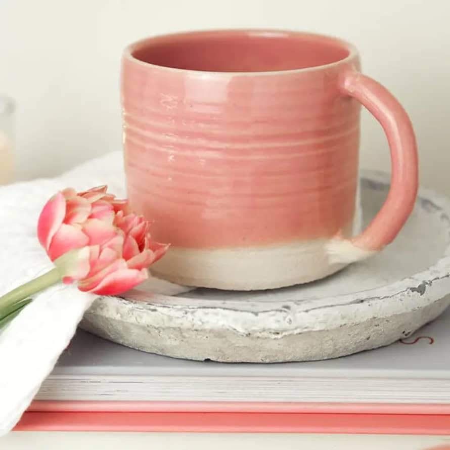 Charlotte Manser Ceramics Large Pink Hand Made Mug, 300ml