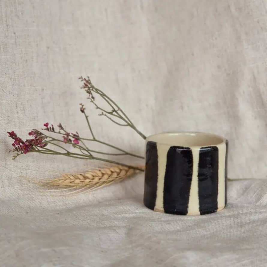 Charlotte Manser Ceramics Black Stripe Espresso Cup