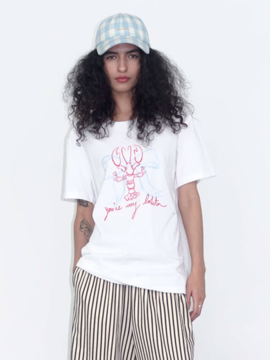 Cubic "You‘re My Lobster" Printed White T-Shirt