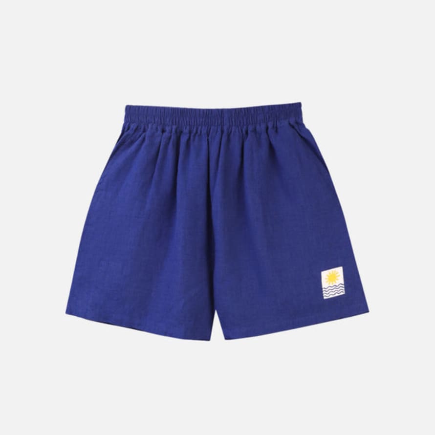 LF Markey Basic Linen Shorts Cobalt