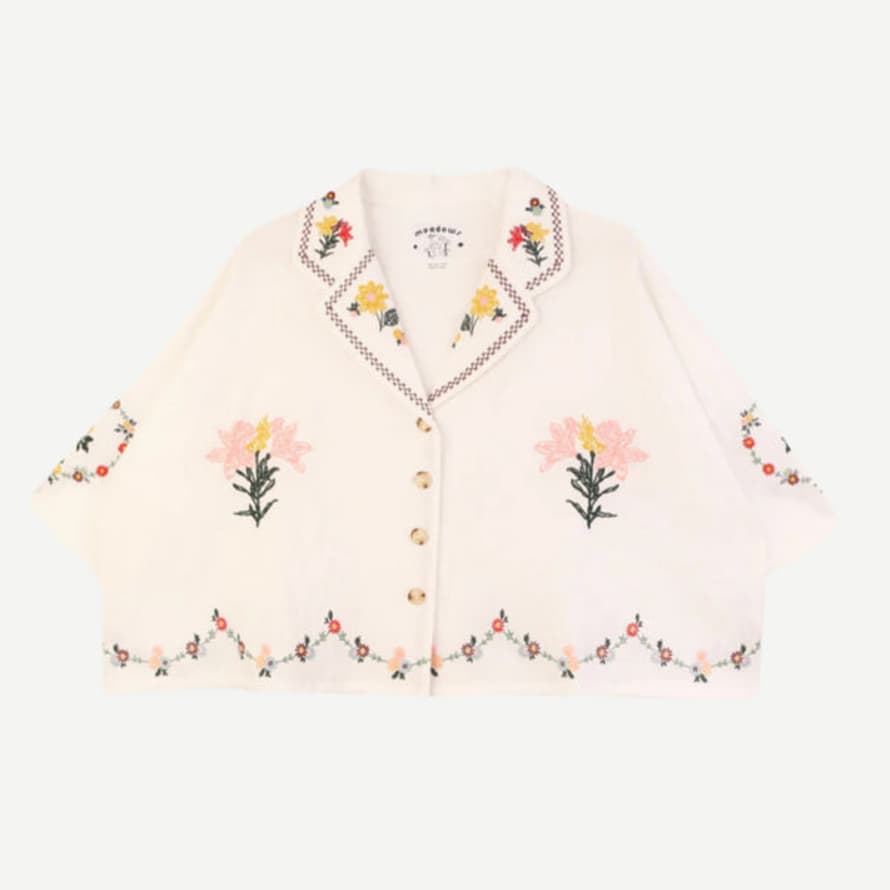 Meadows Penstemon Shirt Multi Embroidery