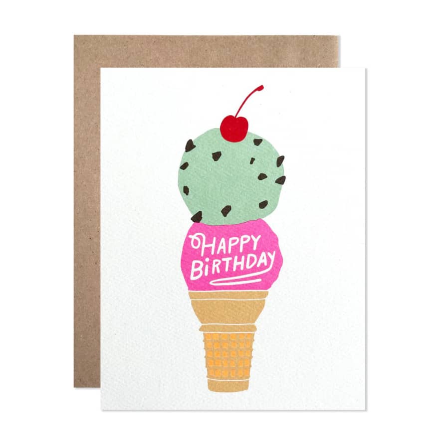 Hartland cards Happy Birthday Ice Cream Card