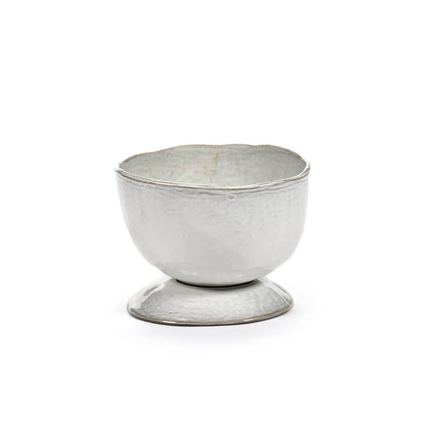Serax High Bowl On Foot Off White La Mère in Small