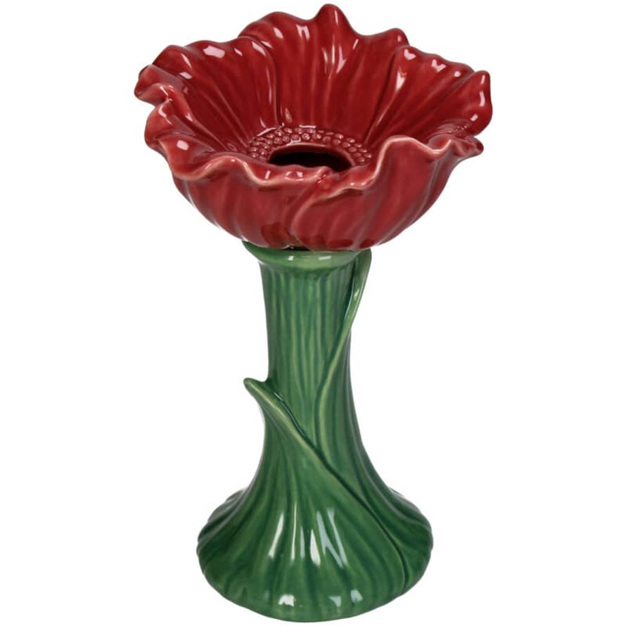 Kersten Red Poppy Ceramic Vase