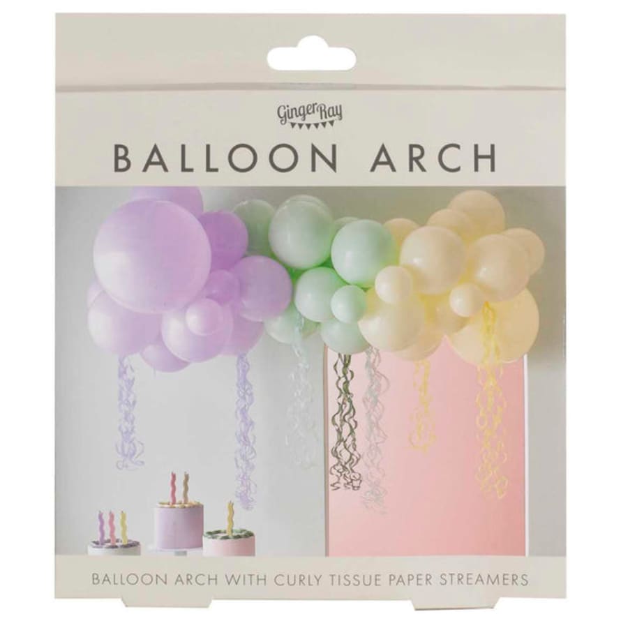 Ginger Ray Pastel Balloon Arch Kit with Pastel Tassels