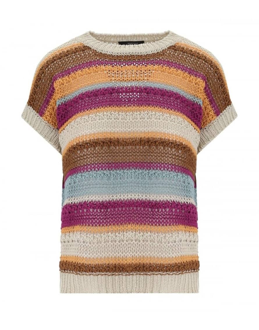 Max Mara Weekend Max Mara Weekend Acceso Multi Stripe Knitted Jumper Size: L, Col: Toba