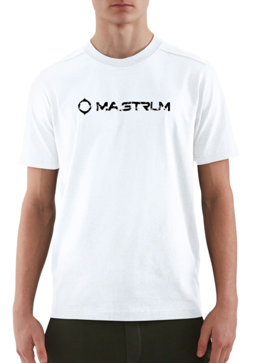 MA.STRUM Ma.strum Cracked Logo Tee Optic White