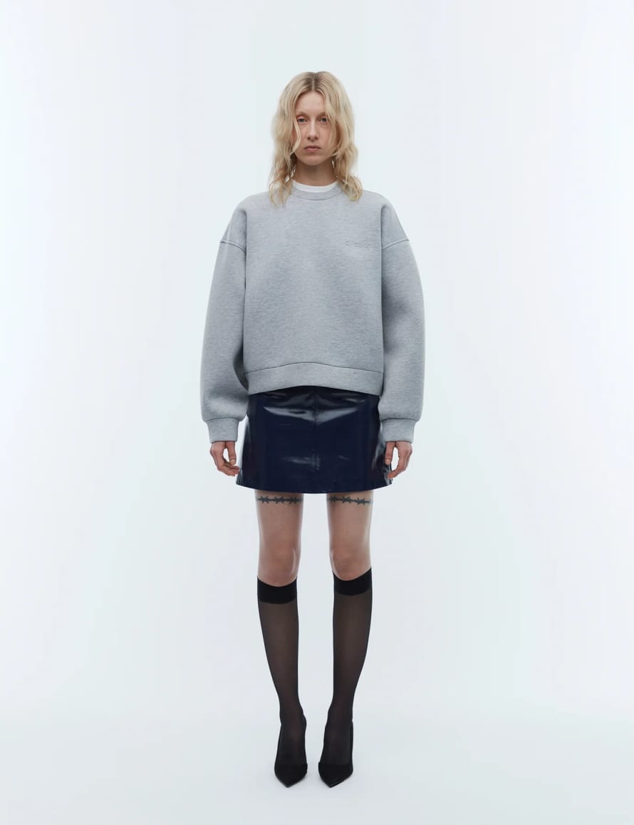 2NDDAY 2ndday Vito Heavy Neoprene Sweatshirt Light Grey