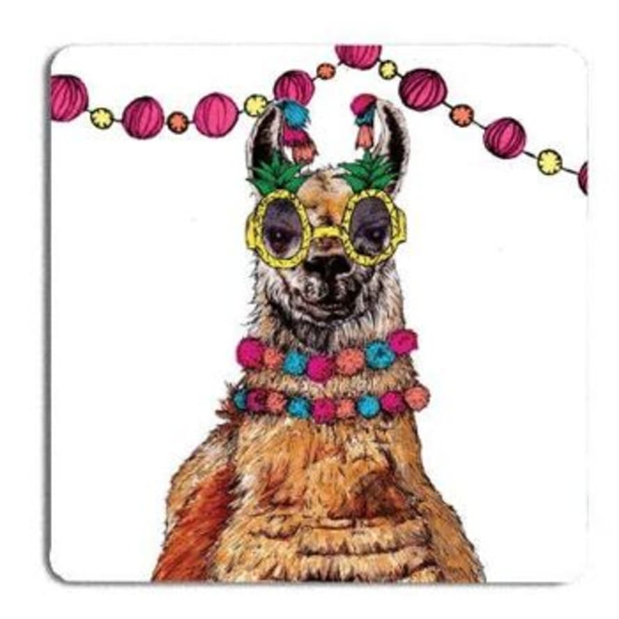 Fawn & Thistle Party Llama Drinks Coaster